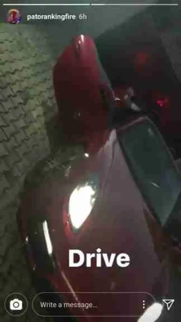 Singer Patoranking Shows Off New Ferrari